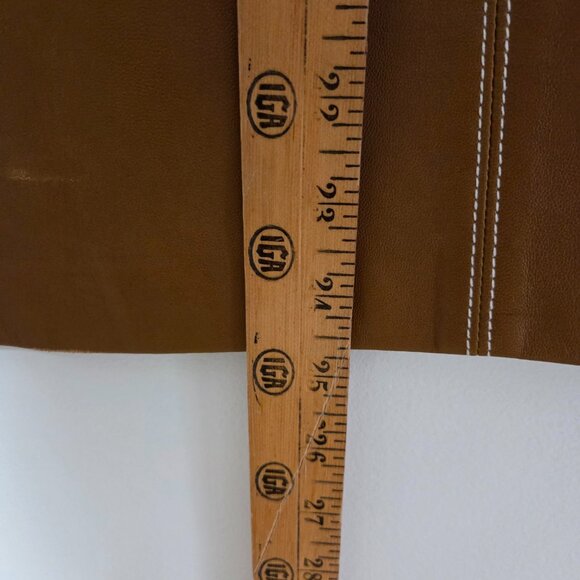 EUC LIKE NEW ELLEN TRACY LINDA ALLARD TAN GENUINE LEATHER PENCIL SKIRT SIZE 10 - Picture 16 of 16